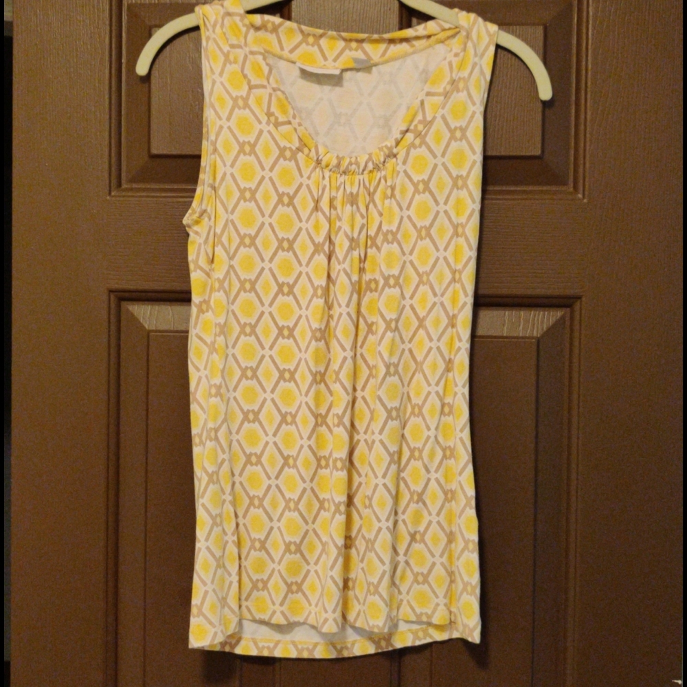 Sleeveless geometric ny&c top